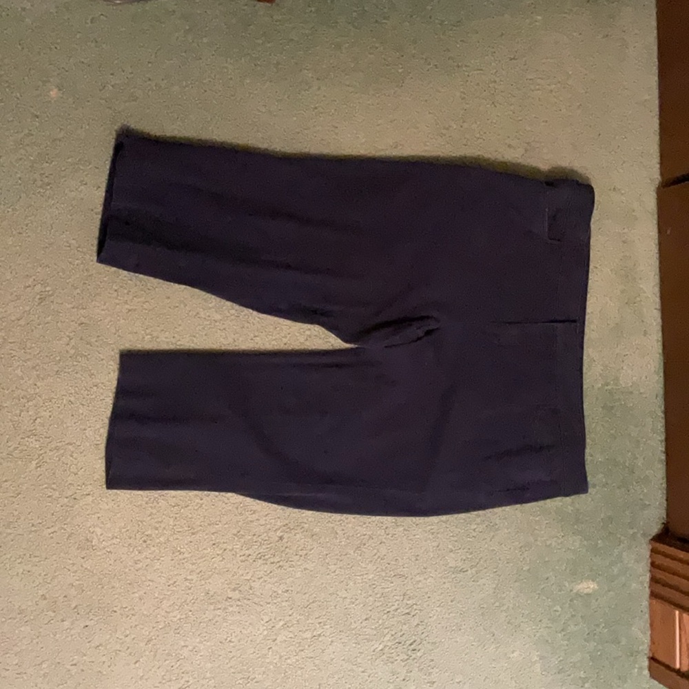 Navy Blue Cropped Pants